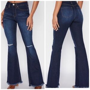 YMI  High-Rise Fit Flared Jeans Indigo